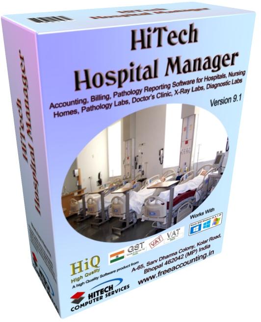 Business Management and Accounting Software for hospitals, nursing homes, diagnostic labs. Modules : Rooms, Patients, Diagnostics, Payroll, Accounts & Utilities. Free Trial Download.