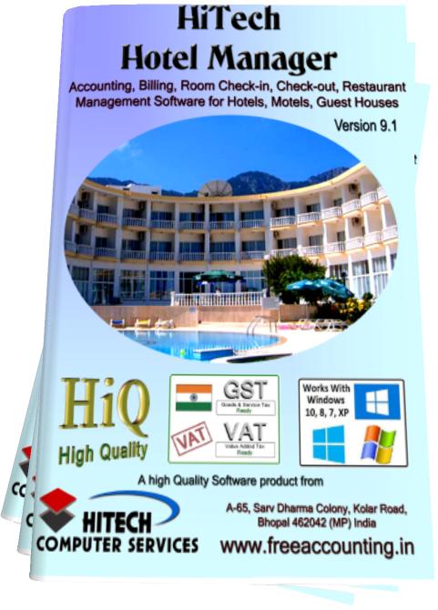 Billing and Accounting Software for management of Hotels, Restaurants, Motels, Guest Houses. Modules : Rooms, Visitors, Restaurant, Payroll, Accounts & Utilities. Free Trial Download.