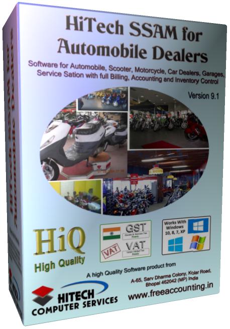 HiTech accounting software , financial accounting services, automobile accounting, HiTech accounting software, Financial, Auto Dealer Software, Car Dealership Software, Accounting Software), Automobile Software, Billing, Inventory control Accounting Software, Software for automobile dealers, two wheelers dealers, service stations. Modules :Customers, Suppliers, Products, Automobiles, Sales, Purchase, Accounts & Utilities. Free Trial Download