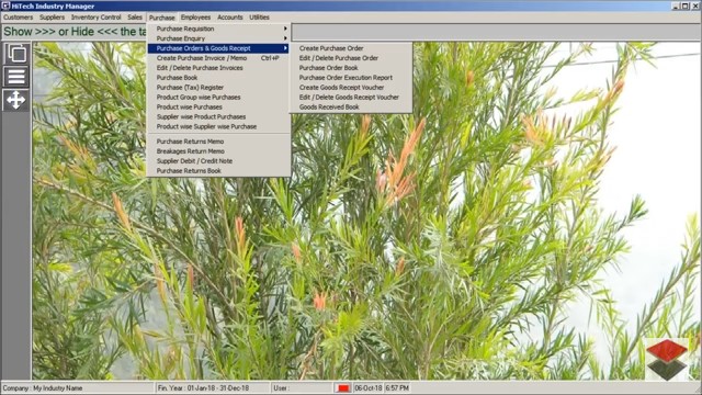 HiTech Industry Manager, Accounting Software for Manufacturing, Business Management and Accounting Software for Industry, Manufacturing units. Modules : Customers, Suppliers, Inventory Control, Sales, Purchase, Accounts & Utilities. Free Trial Download.