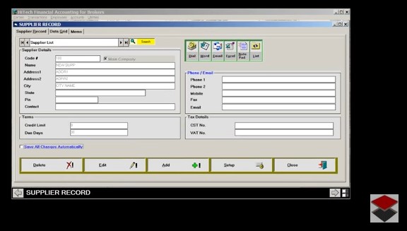 HiTech Financial Accounting Software for Commodity Brokers, Commission Agents, Business Management and Accounting Software for commodity brokers, commission agents. Modules : Parties, Transactions, Payroll, Accounts & Utilities. Free Trial Download.