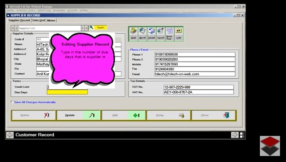 HiTech Financial Accounting Software for Petrol Pumps, Business Management and Accounting Software for Petrol Pumps. Modules : Pumps, Parties, Inventory, Transactions, Payroll, Accounts & Utilities. Free Trial Download.