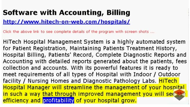 Accounting Software Development, Web Designing, Hosting, We develop web based applications and Financial Accounting and Business Management software for hospitals, nursing homes, doctor's clinic, pathology labs etc.