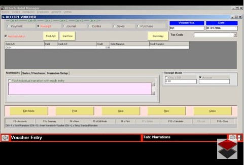 HiTech Hotel Manager, Accounting Software for Hotels, Business Management and Accounting Software for Hotels, Restaurants, Motels, Guest Houses. Modules : Rooms, Visitors, Restaurant, Payroll, Accounts & Utilities. Free Trial Download.