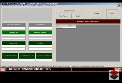 HiTech Pharmaceutical SSAM (Accounting Software for Medical Billing), Business Management and Accounting Software for pharmaceutical Dealers, Medical Stores. Modules :Customers, Suppliers, Products, Sales, Purchase, Accounts & Utilities. Free Trial Download.