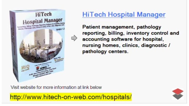 Hospital Management Software, Hospital Software, Accounting Software for Hospitals, Accounting and Business Management Software for hospitals, nursing homes, diagnostic labs. Modules : Rooms, Patients, Diagnostics, Payroll, Accounts & Utilities. Free Trial Download.